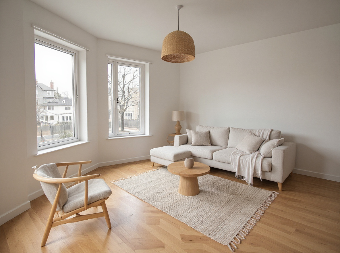 Světlý obývák s rohovými okny, Praha 2 – Vinohrady